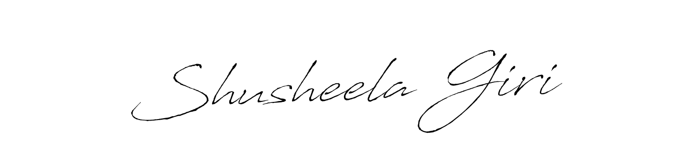 How to make Shusheela Giri name signature. Use Antro_Vectra style for creating short signs online. This is the latest handwritten sign. Shusheela Giri signature style 6 images and pictures png