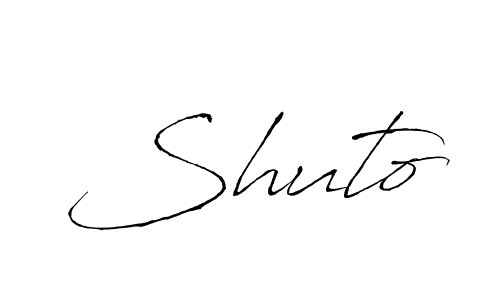 Use a signature maker to create a handwritten signature online. With this signature software, you can design (Antro_Vectra) your own signature for name Shuto. Shuto signature style 6 images and pictures png