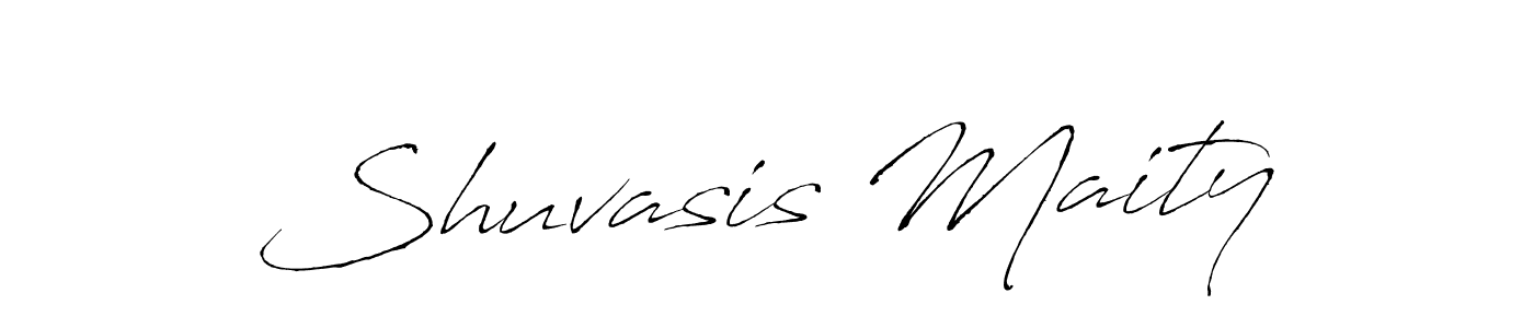 You should practise on your own different ways (Antro_Vectra) to write your name (Shuvasis Maity) in signature. don't let someone else do it for you. Shuvasis Maity signature style 6 images and pictures png