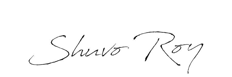 You should practise on your own different ways (Antro_Vectra) to write your name (Shuvo Roy) in signature. don't let someone else do it for you. Shuvo Roy signature style 6 images and pictures png