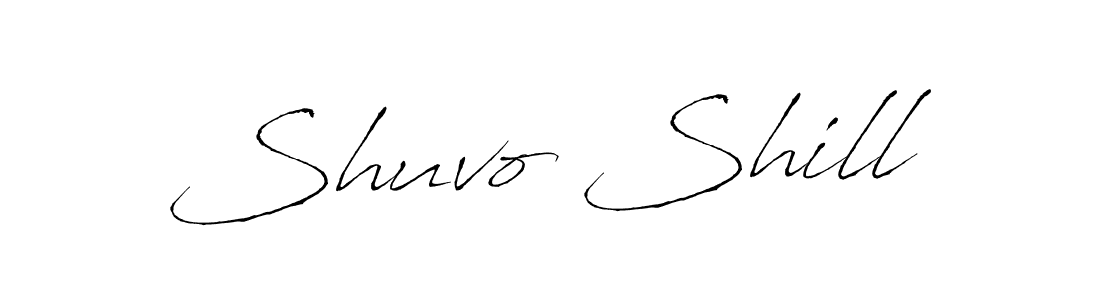 Antro_Vectra is a professional signature style that is perfect for those who want to add a touch of class to their signature. It is also a great choice for those who want to make their signature more unique. Get Shuvo Shill name to fancy signature for free. Shuvo Shill signature style 6 images and pictures png