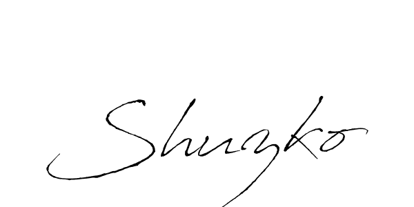 Use a signature maker to create a handwritten signature online. With this signature software, you can design (Antro_Vectra) your own signature for name Shuzko. Shuzko signature style 6 images and pictures png