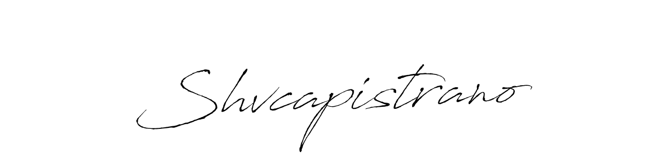 Design your own signature with our free online signature maker. With this signature software, you can create a handwritten (Antro_Vectra) signature for name Shvcapistrano. Shvcapistrano signature style 6 images and pictures png