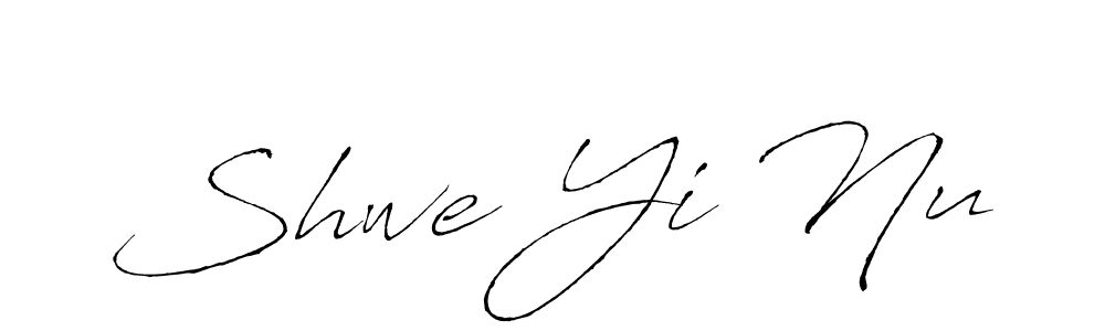 It looks lik you need a new signature style for name Shwe Yi Nu. Design unique handwritten (Antro_Vectra) signature with our free signature maker in just a few clicks. Shwe Yi Nu signature style 6 images and pictures png