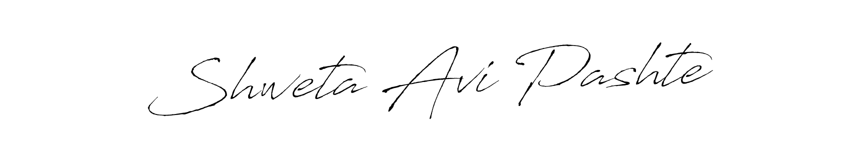 How to make Shweta Avi Pashte name signature. Use Antro_Vectra style for creating short signs online. This is the latest handwritten sign. Shweta Avi Pashte signature style 6 images and pictures png