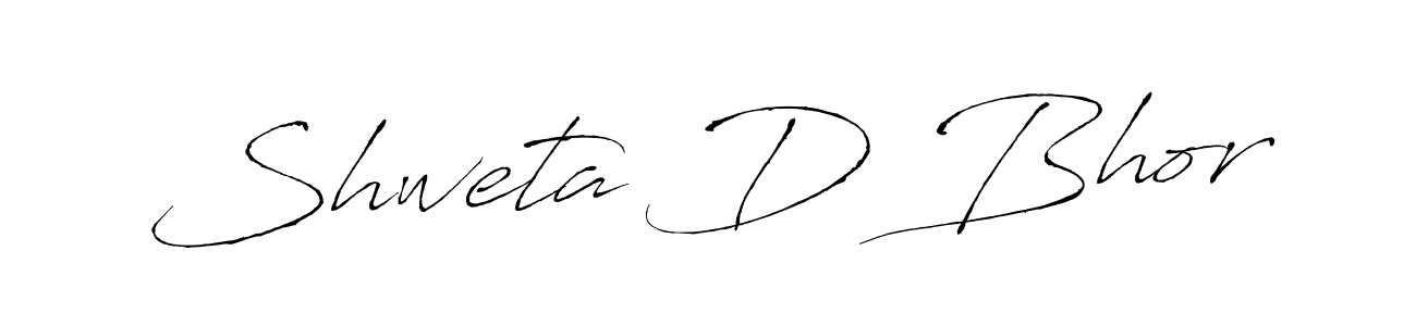 Antro_Vectra is a professional signature style that is perfect for those who want to add a touch of class to their signature. It is also a great choice for those who want to make their signature more unique. Get Shweta D Bhor name to fancy signature for free. Shweta D Bhor signature style 6 images and pictures png