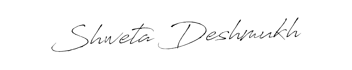 How to make Shweta Deshmukh name signature. Use Antro_Vectra style for creating short signs online. This is the latest handwritten sign. Shweta Deshmukh signature style 6 images and pictures png