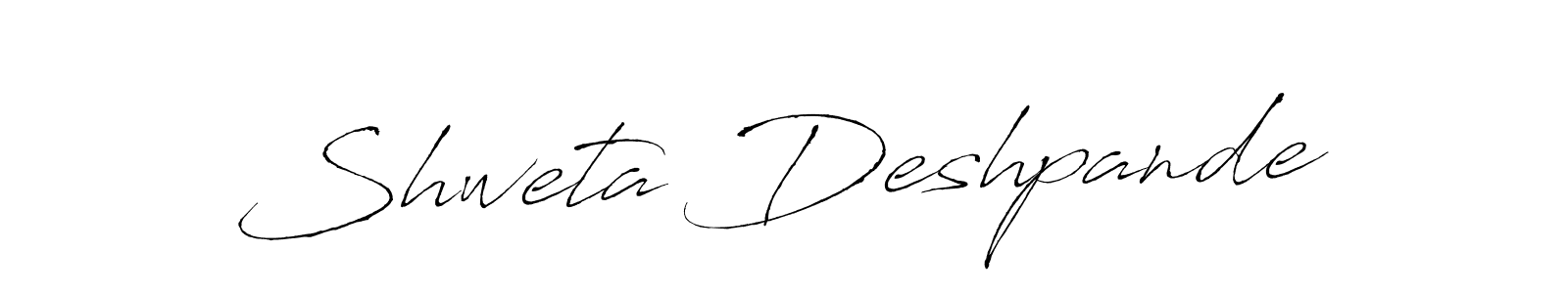 You should practise on your own different ways (Antro_Vectra) to write your name (Shweta Deshpande) in signature. don't let someone else do it for you. Shweta Deshpande signature style 6 images and pictures png