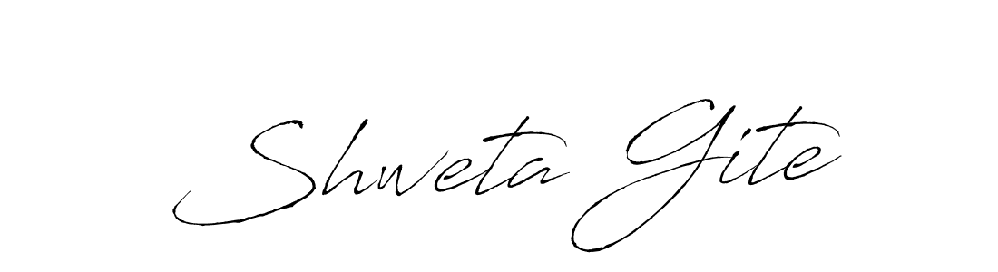 Also You can easily find your signature by using the search form. We will create Shweta Gite name handwritten signature images for you free of cost using Antro_Vectra sign style. Shweta Gite signature style 6 images and pictures png