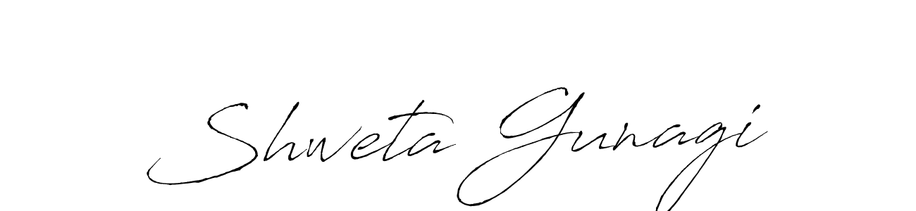 How to make Shweta Gunagi name signature. Use Antro_Vectra style for creating short signs online. This is the latest handwritten sign. Shweta Gunagi signature style 6 images and pictures png