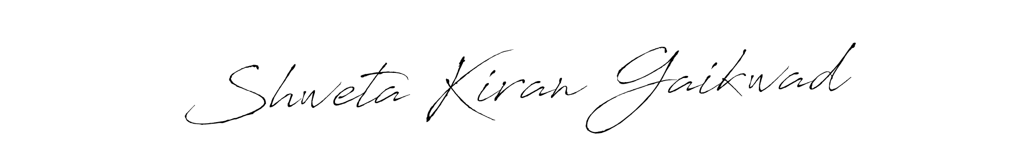 Create a beautiful signature design for name Shweta Kiran Gaikwad. With this signature (Antro_Vectra) fonts, you can make a handwritten signature for free. Shweta Kiran Gaikwad signature style 6 images and pictures png