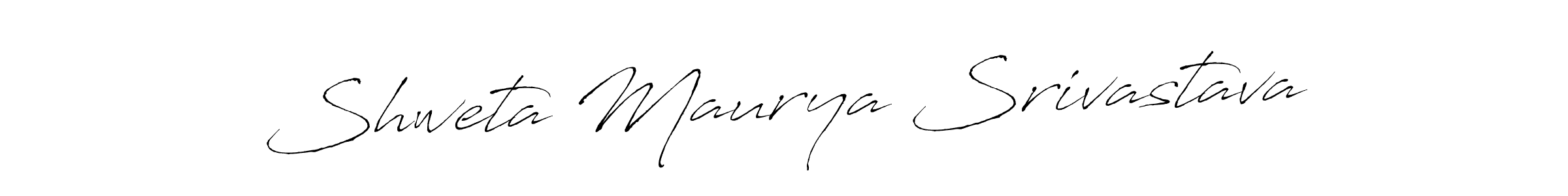 Antro_Vectra is a professional signature style that is perfect for those who want to add a touch of class to their signature. It is also a great choice for those who want to make their signature more unique. Get Shweta Maurya Srivastava name to fancy signature for free. Shweta Maurya Srivastava signature style 6 images and pictures png