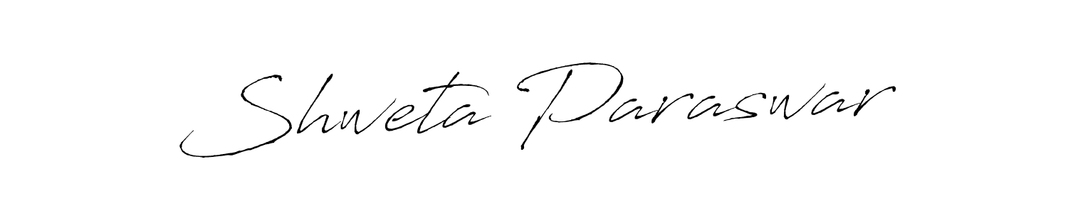 The best way (Antro_Vectra) to make a short signature is to pick only two or three words in your name. The name Shweta Paraswar include a total of six letters. For converting this name. Shweta Paraswar signature style 6 images and pictures png
