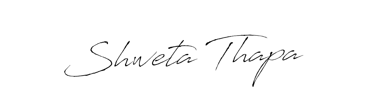 How to make Shweta Thapa signature? Antro_Vectra is a professional autograph style. Create handwritten signature for Shweta Thapa name. Shweta Thapa signature style 6 images and pictures png