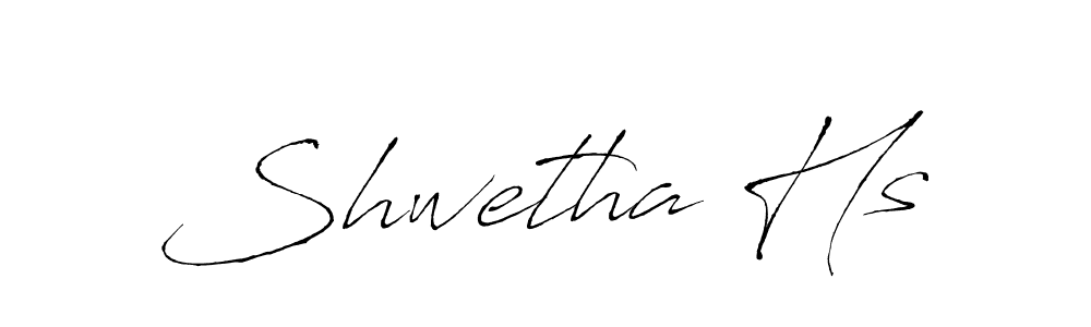 The best way (Antro_Vectra) to make a short signature is to pick only two or three words in your name. The name Shwetha Hs include a total of six letters. For converting this name. Shwetha Hs signature style 6 images and pictures png