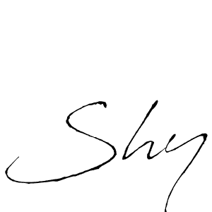 Make a beautiful signature design for name Shy. With this signature (Antro_Vectra) style, you can create a handwritten signature for free. Shy signature style 6 images and pictures png