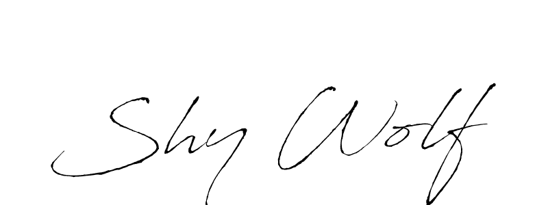 Make a beautiful signature design for name Shy Wolf. With this signature (Antro_Vectra) style, you can create a handwritten signature for free. Shy Wolf signature style 6 images and pictures png