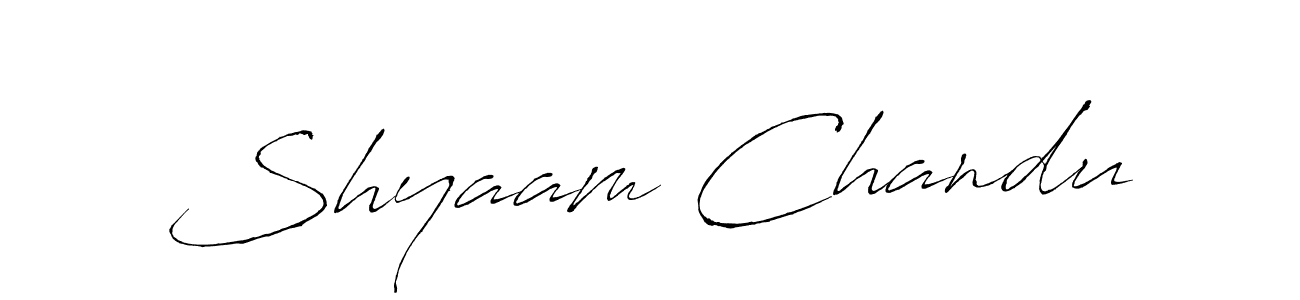 Create a beautiful signature design for name Shyaam Chandu. With this signature (Antro_Vectra) fonts, you can make a handwritten signature for free. Shyaam Chandu signature style 6 images and pictures png
