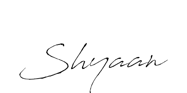 Design your own signature with our free online signature maker. With this signature software, you can create a handwritten (Antro_Vectra) signature for name Shyaan. Shyaan signature style 6 images and pictures png