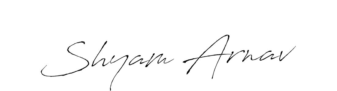 Make a beautiful signature design for name Shyam Arnav. With this signature (Antro_Vectra) style, you can create a handwritten signature for free. Shyam Arnav signature style 6 images and pictures png