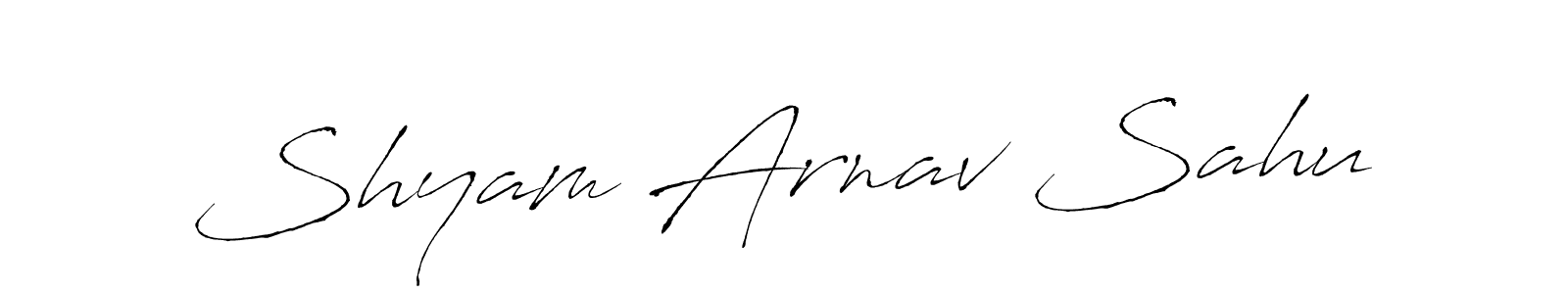 How to make Shyam Arnav Sahu signature? Antro_Vectra is a professional autograph style. Create handwritten signature for Shyam Arnav Sahu name. Shyam Arnav Sahu signature style 6 images and pictures png