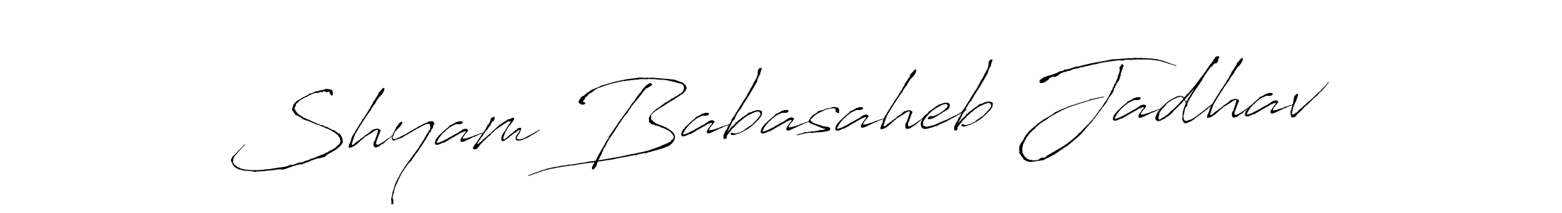 Design your own signature with our free online signature maker. With this signature software, you can create a handwritten (Antro_Vectra) signature for name Shyam Babasaheb Jadhav. Shyam Babasaheb Jadhav signature style 6 images and pictures png