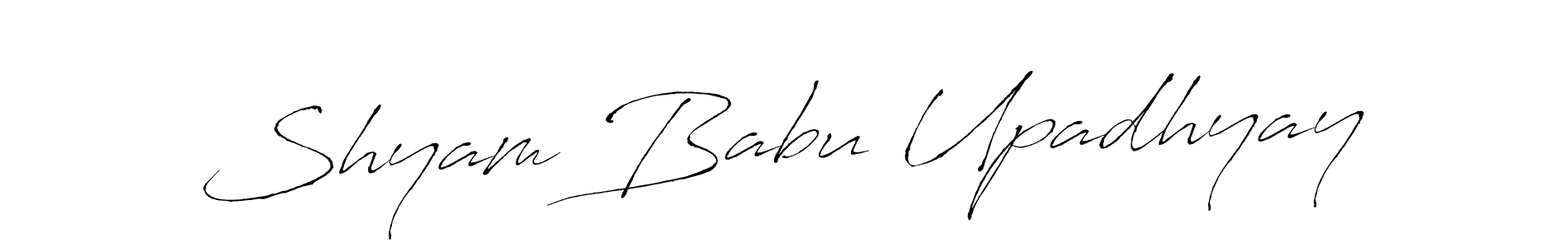 Antro_Vectra is a professional signature style that is perfect for those who want to add a touch of class to their signature. It is also a great choice for those who want to make their signature more unique. Get Shyam Babu Upadhyay name to fancy signature for free. Shyam Babu Upadhyay signature style 6 images and pictures png