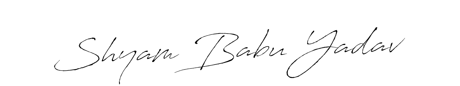 if you are searching for the best signature style for your name Shyam Babu Yadav. so please give up your signature search. here we have designed multiple signature styles  using Antro_Vectra. Shyam Babu Yadav signature style 6 images and pictures png