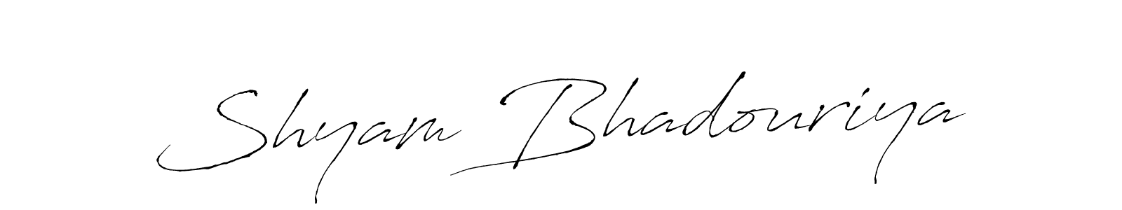 Design your own signature with our free online signature maker. With this signature software, you can create a handwritten (Antro_Vectra) signature for name Shyam Bhadouriya. Shyam Bhadouriya signature style 6 images and pictures png