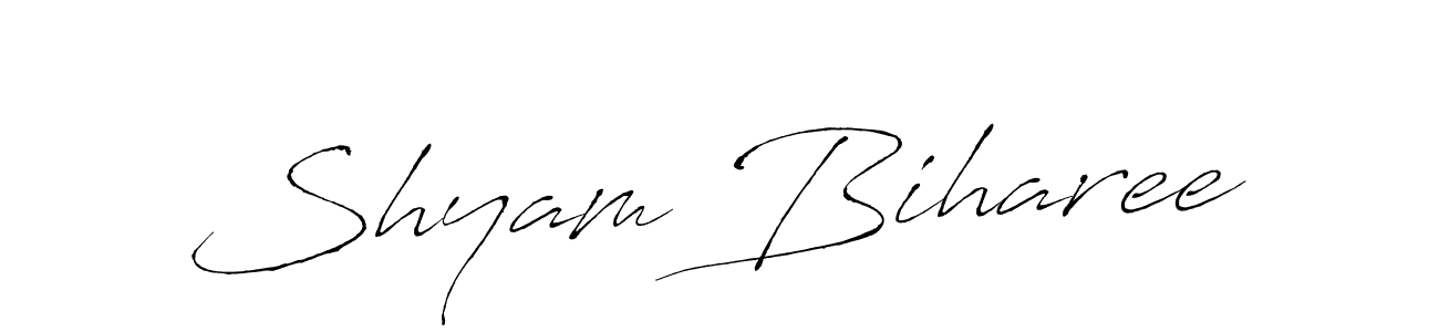 How to make Shyam Biharee signature? Antro_Vectra is a professional autograph style. Create handwritten signature for Shyam Biharee name. Shyam Biharee signature style 6 images and pictures png