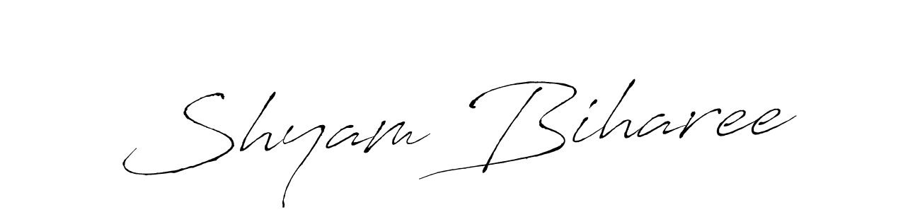 Create a beautiful signature design for name Shyam Biharee. With this signature (Antro_Vectra) fonts, you can make a handwritten signature for free. Shyam Biharee signature style 6 images and pictures png