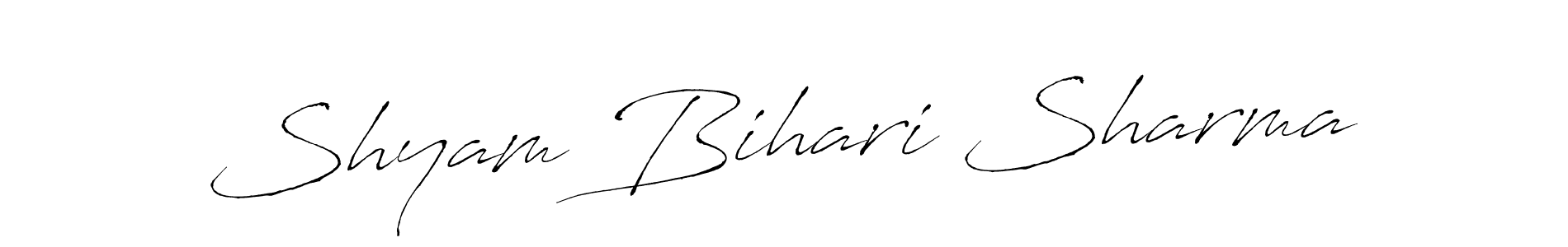 Antro_Vectra is a professional signature style that is perfect for those who want to add a touch of class to their signature. It is also a great choice for those who want to make their signature more unique. Get Shyam Bihari Sharma name to fancy signature for free. Shyam Bihari Sharma signature style 6 images and pictures png