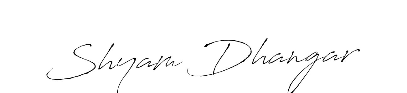 How to make Shyam Dhangar name signature. Use Antro_Vectra style for creating short signs online. This is the latest handwritten sign. Shyam Dhangar signature style 6 images and pictures png