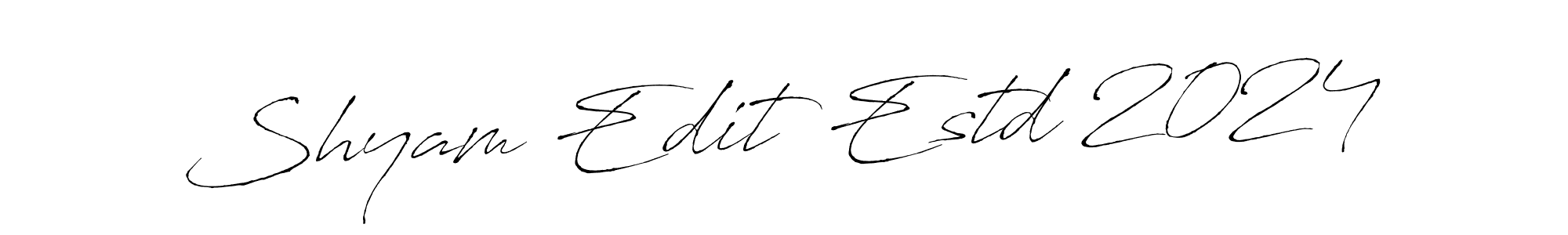 Make a beautiful signature design for name Shyam Edit Estd 2024. Use this online signature maker to create a handwritten signature for free. Shyam Edit Estd 2024 signature style 6 images and pictures png