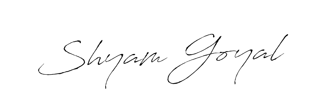 It looks lik you need a new signature style for name Shyam Goyal. Design unique handwritten (Antro_Vectra) signature with our free signature maker in just a few clicks. Shyam Goyal signature style 6 images and pictures png