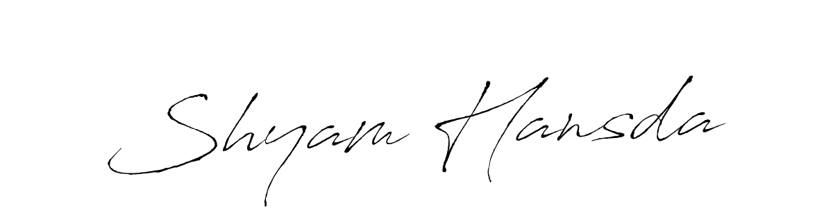 You should practise on your own different ways (Antro_Vectra) to write your name (Shyam Hansda) in signature. don't let someone else do it for you. Shyam Hansda signature style 6 images and pictures png