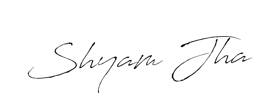 Create a beautiful signature design for name Shyam Jha. With this signature (Antro_Vectra) fonts, you can make a handwritten signature for free. Shyam Jha signature style 6 images and pictures png