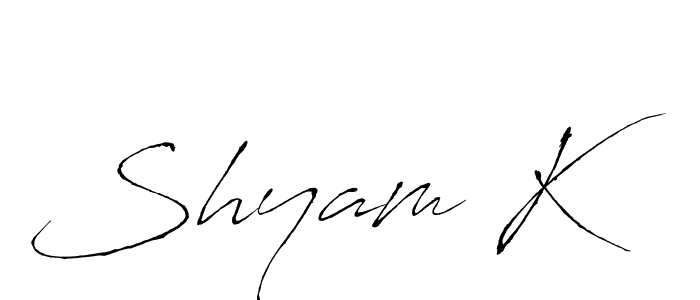 You can use this online signature creator to create a handwritten signature for the name Shyam K. This is the best online autograph maker. Shyam K signature style 6 images and pictures png