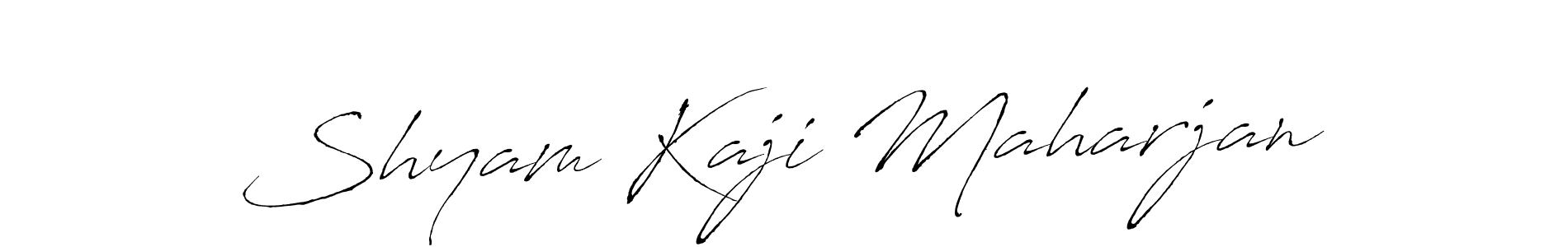 The best way (Antro_Vectra) to make a short signature is to pick only two or three words in your name. The name Shyam Kaji Maharjan include a total of six letters. For converting this name. Shyam Kaji Maharjan signature style 6 images and pictures png