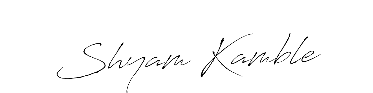 How to make Shyam Kamble name signature. Use Antro_Vectra style for creating short signs online. This is the latest handwritten sign. Shyam Kamble signature style 6 images and pictures png