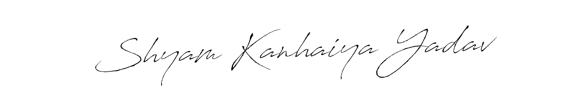 Antro_Vectra is a professional signature style that is perfect for those who want to add a touch of class to their signature. It is also a great choice for those who want to make their signature more unique. Get Shyam Kanhaiya Yadav name to fancy signature for free. Shyam Kanhaiya Yadav signature style 6 images and pictures png