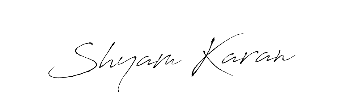 The best way (Antro_Vectra) to make a short signature is to pick only two or three words in your name. The name Shyam Karan include a total of six letters. For converting this name. Shyam Karan signature style 6 images and pictures png