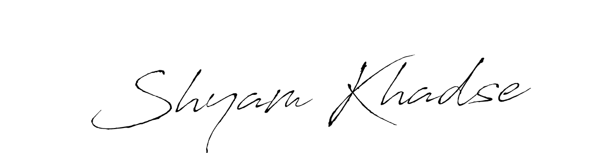 How to make Shyam Khadse name signature. Use Antro_Vectra style for creating short signs online. This is the latest handwritten sign. Shyam Khadse signature style 6 images and pictures png