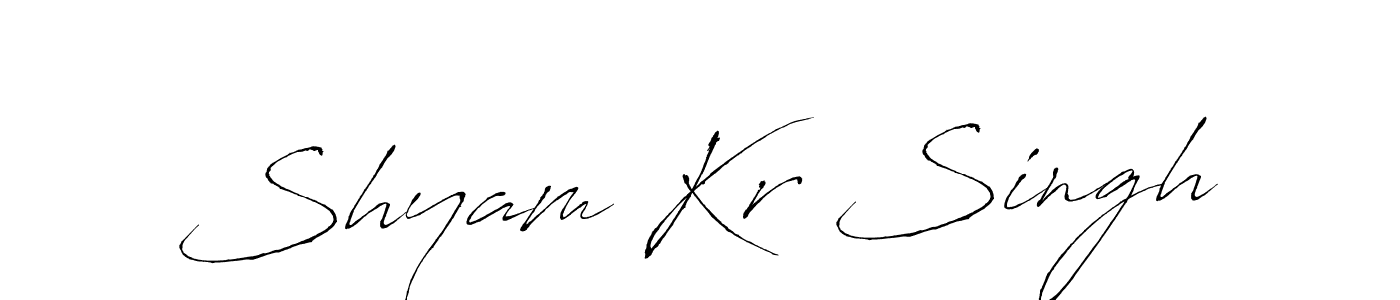 You can use this online signature creator to create a handwritten signature for the name Shyam Kr Singh. This is the best online autograph maker. Shyam Kr Singh signature style 6 images and pictures png