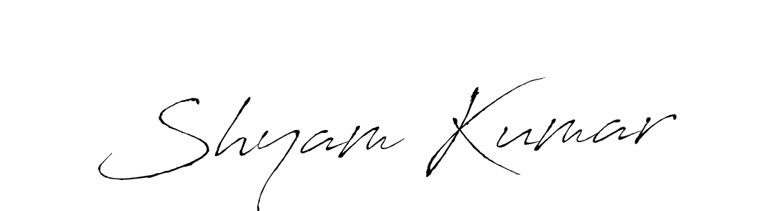 Make a beautiful signature design for name Shyam Kumar. With this signature (Antro_Vectra) style, you can create a handwritten signature for free. Shyam Kumar signature style 6 images and pictures png