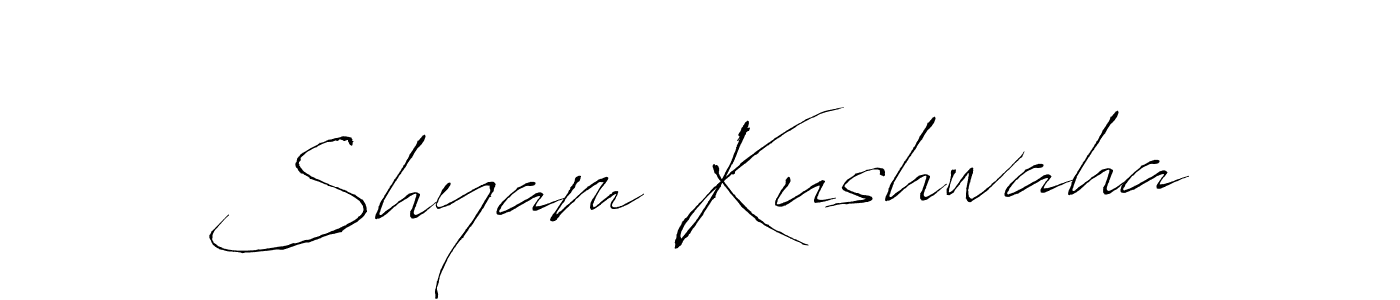 Make a beautiful signature design for name Shyam Kushwaha. With this signature (Antro_Vectra) style, you can create a handwritten signature for free. Shyam Kushwaha signature style 6 images and pictures png