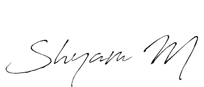 How to make Shyam M signature? Antro_Vectra is a professional autograph style. Create handwritten signature for Shyam M name. Shyam M signature style 6 images and pictures png