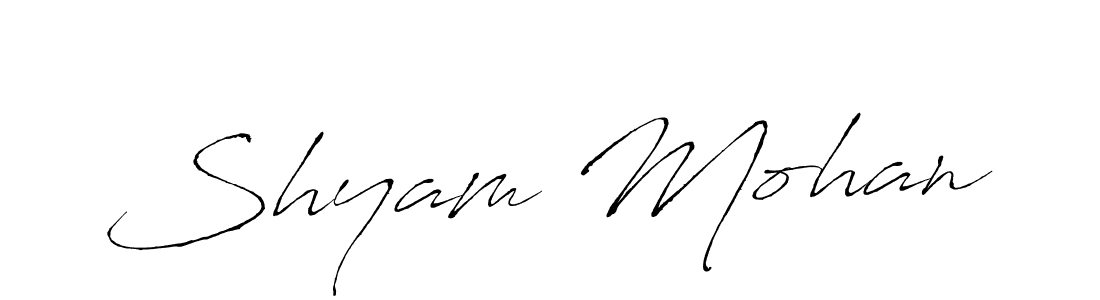 Antro_Vectra is a professional signature style that is perfect for those who want to add a touch of class to their signature. It is also a great choice for those who want to make their signature more unique. Get Shyam Mohan name to fancy signature for free. Shyam Mohan signature style 6 images and pictures png