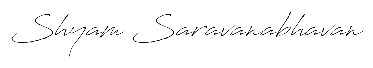A stylish, flowing autograph style designed for name Shyam Saravanabhavan using Antro_Vectra typography. Perfect for digital creative projects. Shyam Saravanabhavan signature style 6 images and pictures png