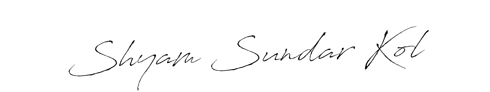 You can use this online signature creator to create a handwritten signature for the name Shyam Sundar Kol. This is the best online autograph maker. Shyam Sundar Kol signature style 6 images and pictures png